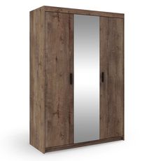 Šatníková skriňa so zrkadlom Elenas 3D 133 x 190 x 53 cm - dub lefkas