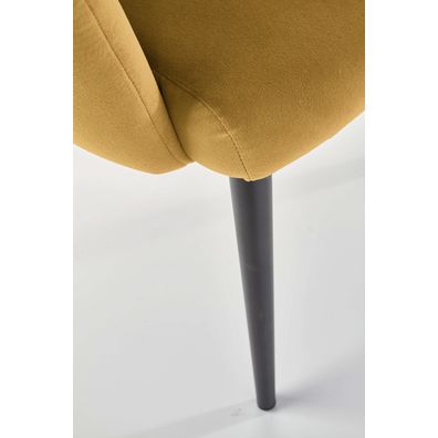 HALMAR K410 jedálenské kreslo horčicová (Velvet) / čierna