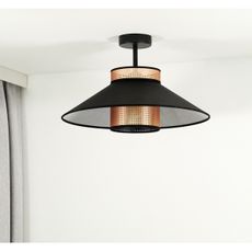Duolla - Prisadený luster RIO SHINY 1xE27/15W/230V pr. 45 cm čierna/medená