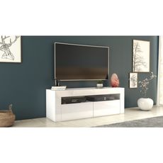 TV stolík DEKO 2D 140 - biely lesk