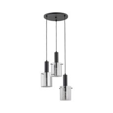 Luster na lanku CELIA 3xE27/60W/230V čierna