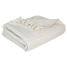 DekorStyle Prikrývka na posteľ so strapcami Ollina 230x250 krémová