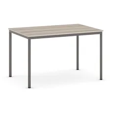 Jedálenský stôl, 1200 x 800 mm, tmavo sivá podnož, dub prírodný