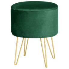Ak furniture Taburetka Lili s úložným priestorom zelená