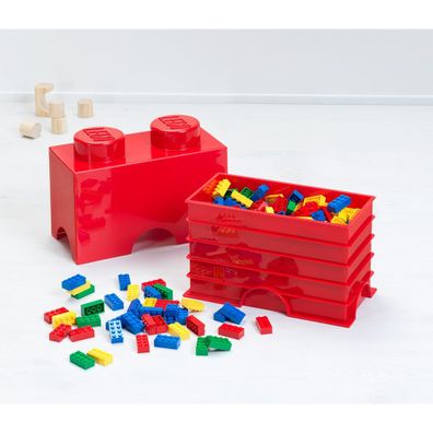 Červený úložný dvojbox LEGO®
