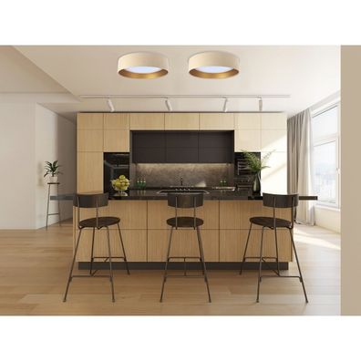 LED Stmievateľné stropné svietidlo SMART GALAXY LED/24W/230V béžová/zlatá + DO