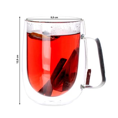 KONDELA Hotcolder Typ 26 termo šálka (2 ks) 480 ml priehľadná