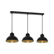 Luster na lanku SVEN 3xE27/15W/230V čierna/zlatá