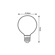 Rabalux 79027 - LED Dekoračná žiarovka FILAMENT G125 E27/3W/230V 1800K