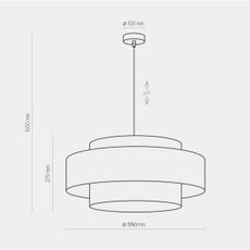 Luster na lanku CALISTO 1xE27/25W/230V zlatá/čierna