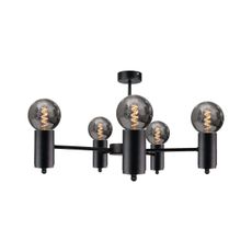 Luster na tyči ARD 5xE27/60W/230V čierna