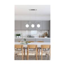 Závesné svietidlo v striebornej farbe so skleneným tienidlom 10x52 cm Oden - Candellux Lighting