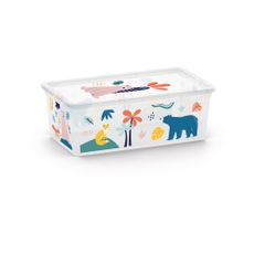 Biely plastový detský úložný box 34x19x12 cm C Box Style – KIS
