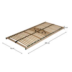 KONDELA Rio 5V lamelový rošt 90x200 cm prírodná