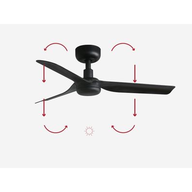 FARO 33822 - Stropný ventilátor MINI PUNT S čierna pr. 90 cm + diaľkové ovládanie