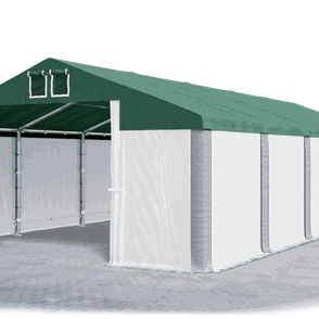 Garážový stan 5x6x2,5m strecha PVC 560g/m2 boky PVC 500g/m2 konštrukcia ZIMA Zelená Biela Šedé