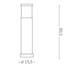 Ideal Lux - Vonkajšia lampa 1xE27/42W/230V 80 cm IP44 antracit
