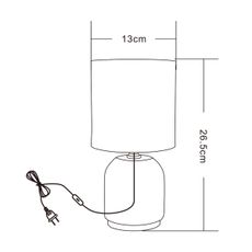 Zuma Line HS8723-BL - Stolná lampa 1xE14/40W/230V čierna/zlatá