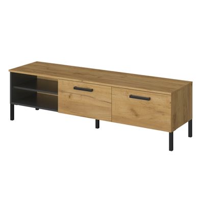 KONDELA Santana 2K/155 tv stolík dub craft zlatý / antracit