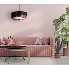 Duolla - Luster na lanku KOBO 1xE27/15W/230V pr. 45 cm čierna/vínová/strieborná