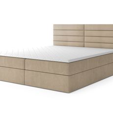 Čalúnená boxspring posteľ Cargo - béžová Rozmer: 180x200