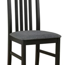 Jedálenská stolička Ontika, čierna/tmavo šedá látka