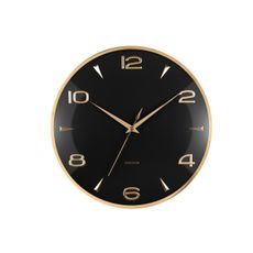 Karlsson 6017BK dizajnové nástenné hodiny čierne,priemer  40 cm