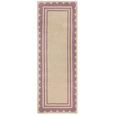 Flair Rugs koberce Ručne všívaný behúň Lois Scallop Purple - 80x230 cm