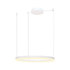 Azzardo AZ4959 - LED Stmievateľný luster na lanku HALO LED/56W/230V pr. 80 cm biela