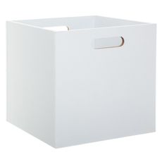 Úložný box Wood, 31x31x31 cm, biela