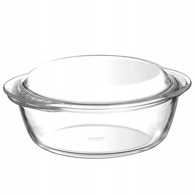 Pyrex Sklenená zapekacia misa s vekom okrúhla 3 l