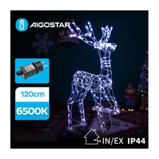 Aigostar - LED Vonkajšia vianočná dekorácia LED/3,6W/31/230V 6500K 120cm IP44 sob