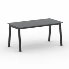 Kancelársky pracovný stôl PRIMO BASIC, čierna podnož, 1600 x 800 mm, grafitová