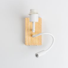 Brilagi - LED Nástenná lampa NUBILA WOOD 1xE27/25W/230V + LED/3W dub/čierna