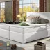 Posteľ Boxspring Divalia 200 x 180, biela (koženka - bd 06)