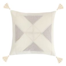 Bellatex Obliečka na vankúšik Peru Trojuholníky prírodná, 40 x 40 cm