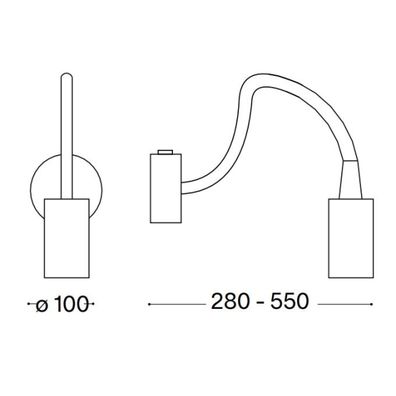 Ideal Lux - LED Flexibilná lampička FOCUS LED/4W/230V CRI 90 čierna