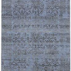 Diamond Carpets koberce Ručne viazaný kusový koberec Diamond DC-JK 1 Jeans blue / black - 120x170 cm