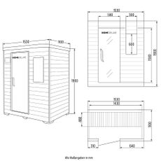 Infračervená kabína REDSUN L - 153 x 110 cm pre 3 osoby