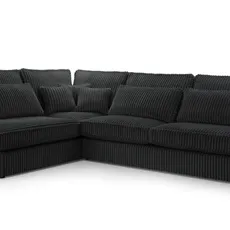 Rohová sedacia súprava LINCOLN LUX, Ľavá, čierna (Tilia 100)