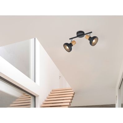Matne čierne stropné svietidlo ø 10 cm Latika – Trio