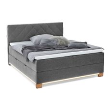 Sivá boxspring posteľ s úložným priestorom 180x200 cm Messina – Meise Möbel
