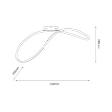 LED Stropné svietidlo INFINITY LED/21W/230V čierna