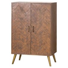 Estila Retro barová skrinka HAVANA ORO so zlatými nožičkami 150cm