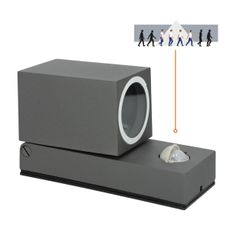 Vonkajšie nástenné svietidlo so senzorom QUAZAR 1xGU10/35W/230V IP44 šedá