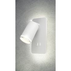 LED Nástenné bodové svietidlo PARIS 1xGU10/10W/230V + LED/6W/230V biela