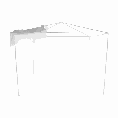 Záhradný párty stan, biela, 3x3 m, TEKNO TYP 1 + 4 bočné strany