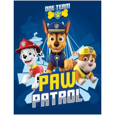 Fleecová deka Labková patrola - Paw Patrol - motív One Team - 100 x 140 cm