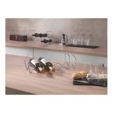 Trojposchodový držiak na 12 fliaš vína Metaltex Wine, dĺžka 45 cm