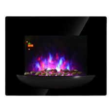 Elektrický krb na stenu LED 1800W | čierny